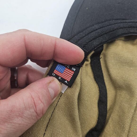 KAVU Hat Cap Strap Back Mens Medium Tan Canvas Webbing Outdoor USA Made Hiking - Picture 10 of 11